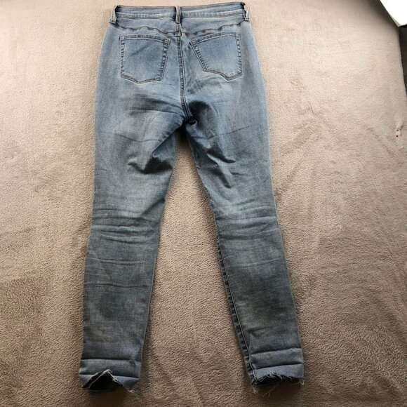 PacSun Womens Jeans Size 27 Destroyed Mid Rise Button Fly Casual Blue Denim - Picture 14 of 15